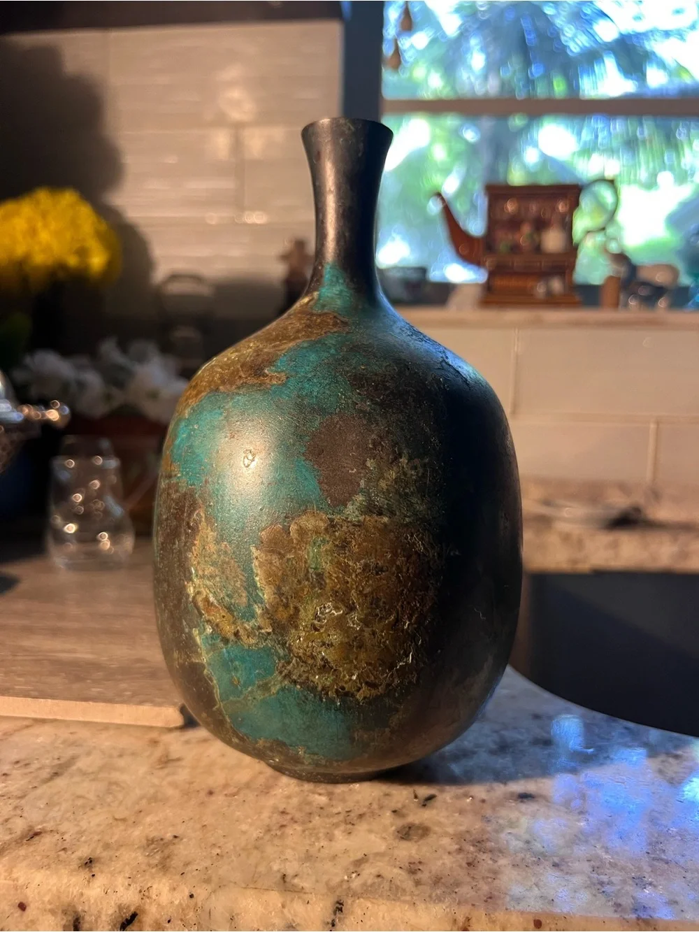 Vintage/Antique Rustic Patina Japan Bronze Vase - Price is Firm